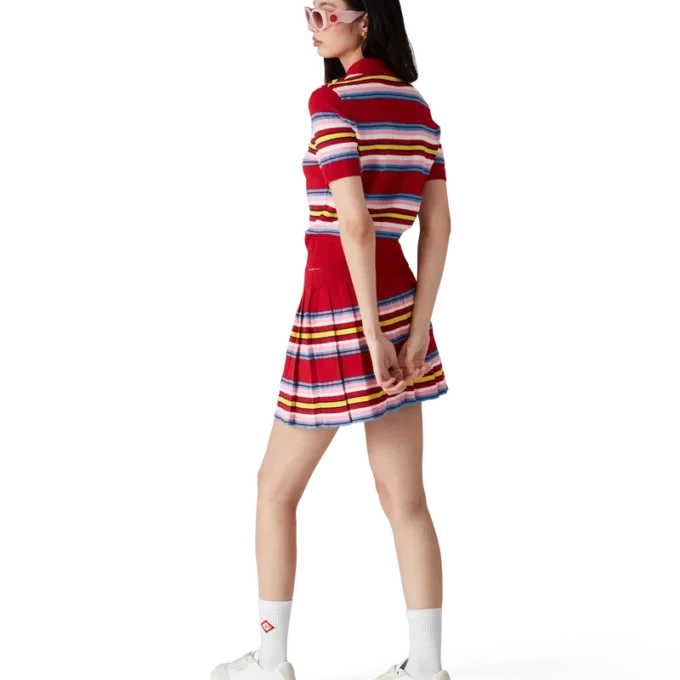 Randig plisserad kjol