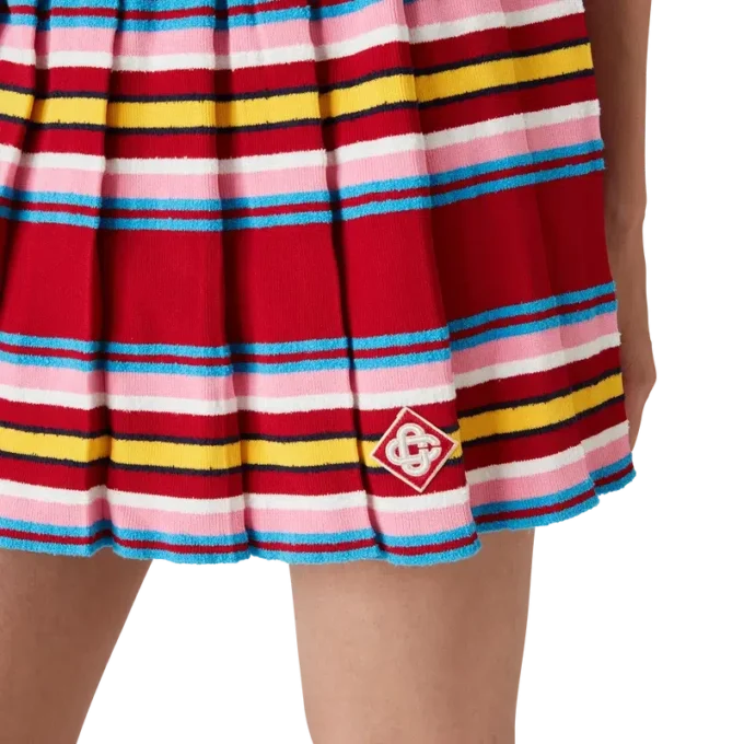 Randig plisserad kjol