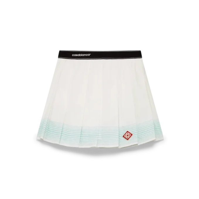 Randig plisserad minikjol