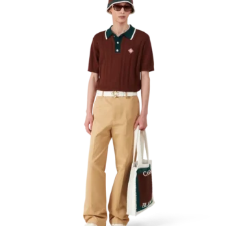 Randig virkad mössa