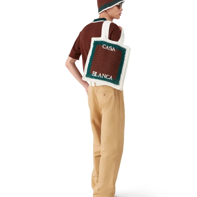 Randig virkad väska Randig virkad väska