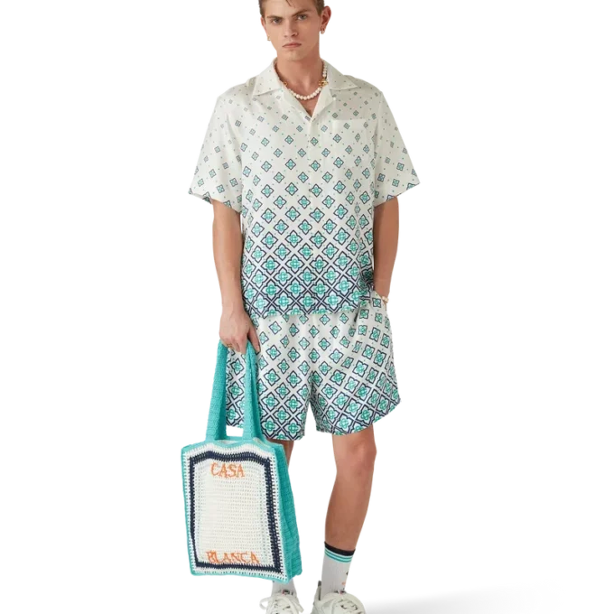 Randig virkad väska Randig virkad väska