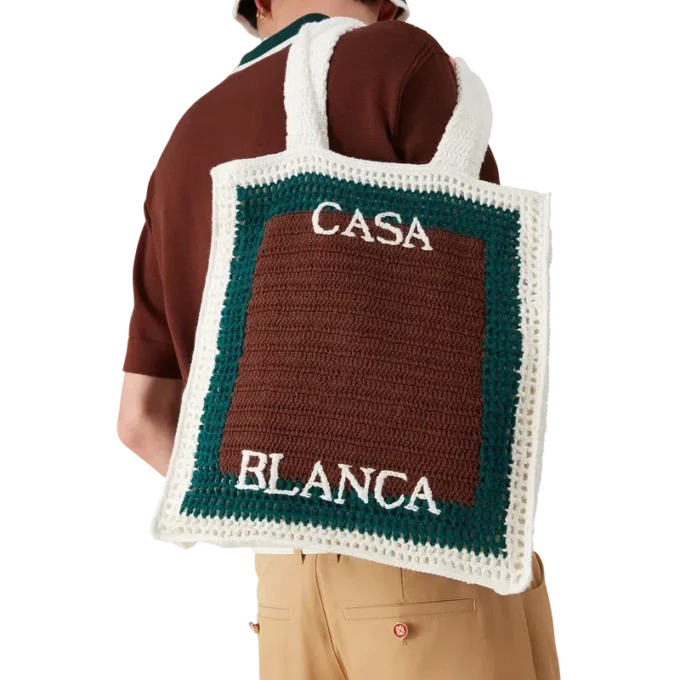 Randig virkad väska Randig virkad väska