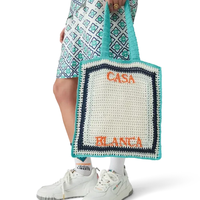 Randig virkad väska Randig virkad väska