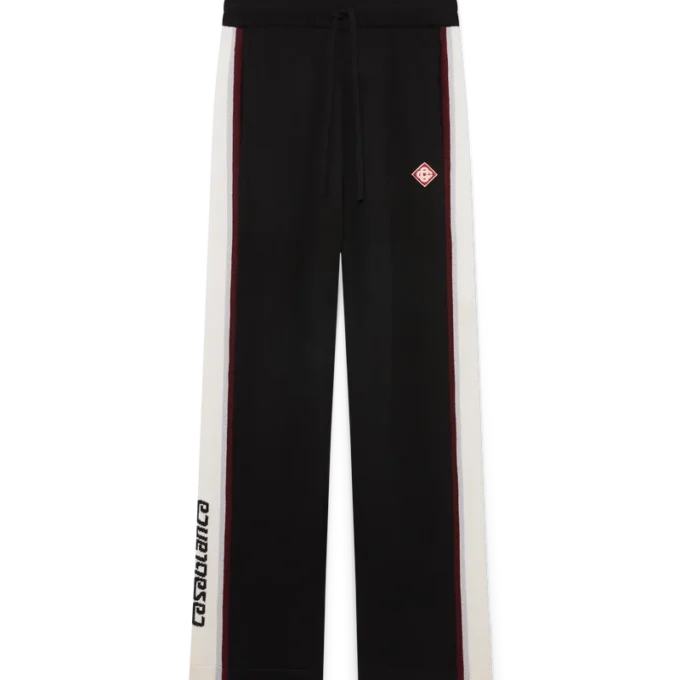 Randiga byxor i merinoull