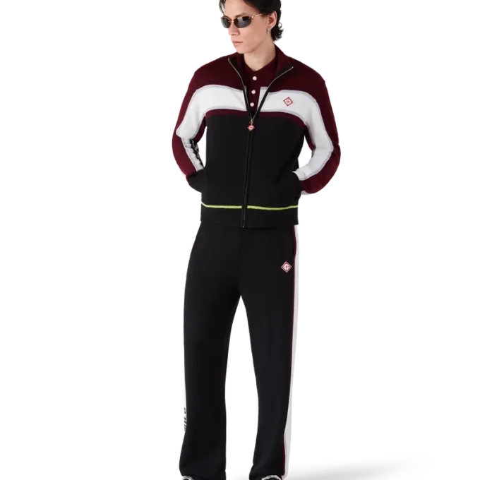 Randiga byxor i merinoull