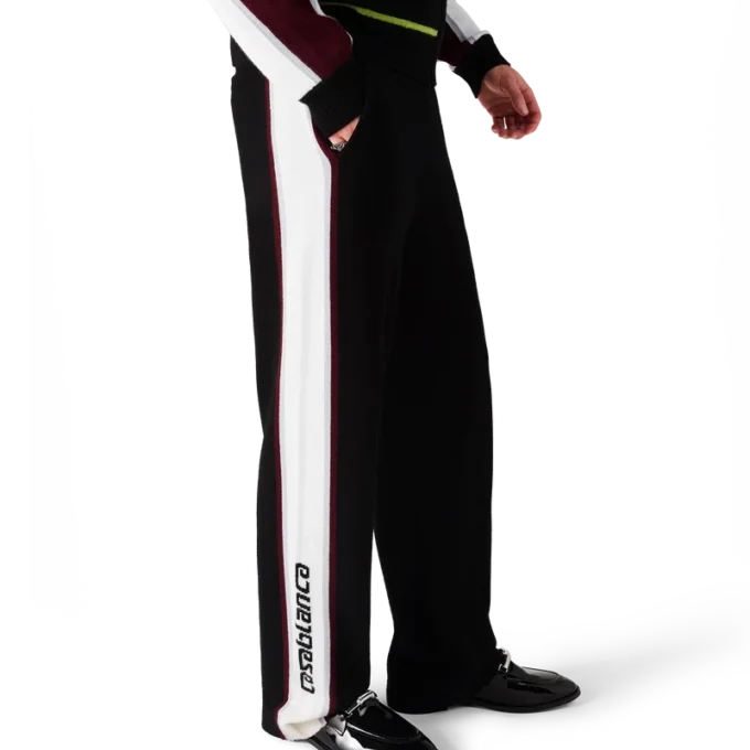 Randiga byxor i merinoull