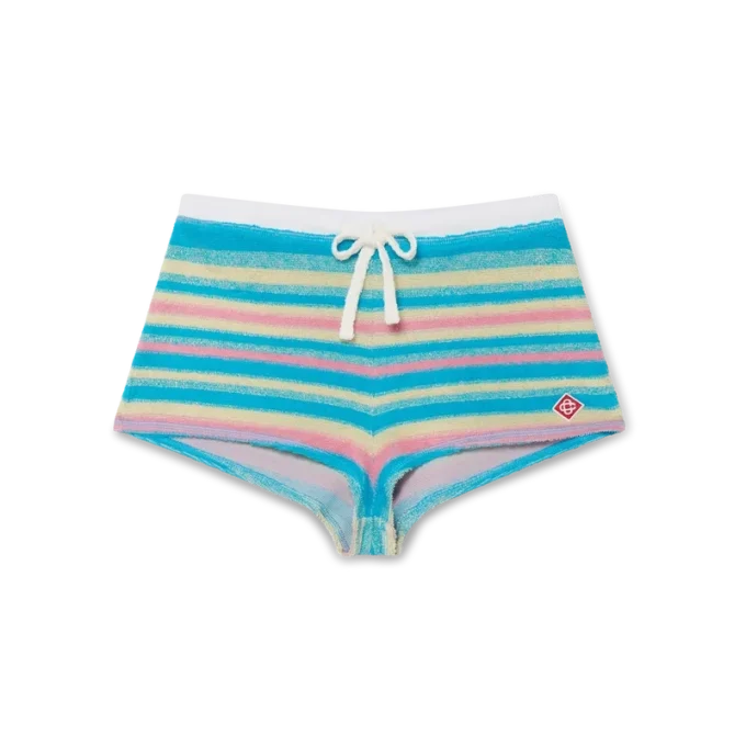 Randiga minishorts i frotté