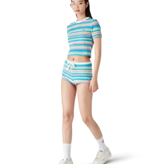 Randiga minishorts i frotté