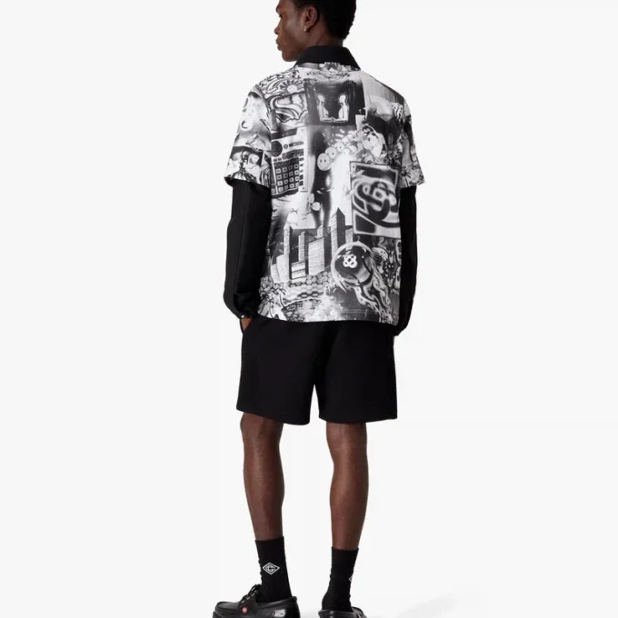 Rave Collage kortärmad mesh-T-shirt