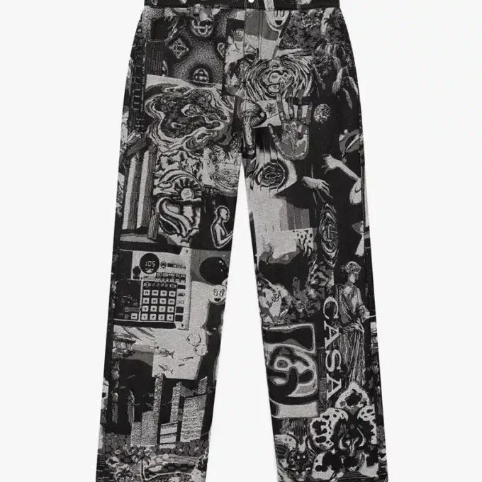 Rave Collage Straight Leg Jeans