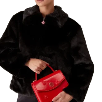 Röd Mini Jeanne-väska med emblem