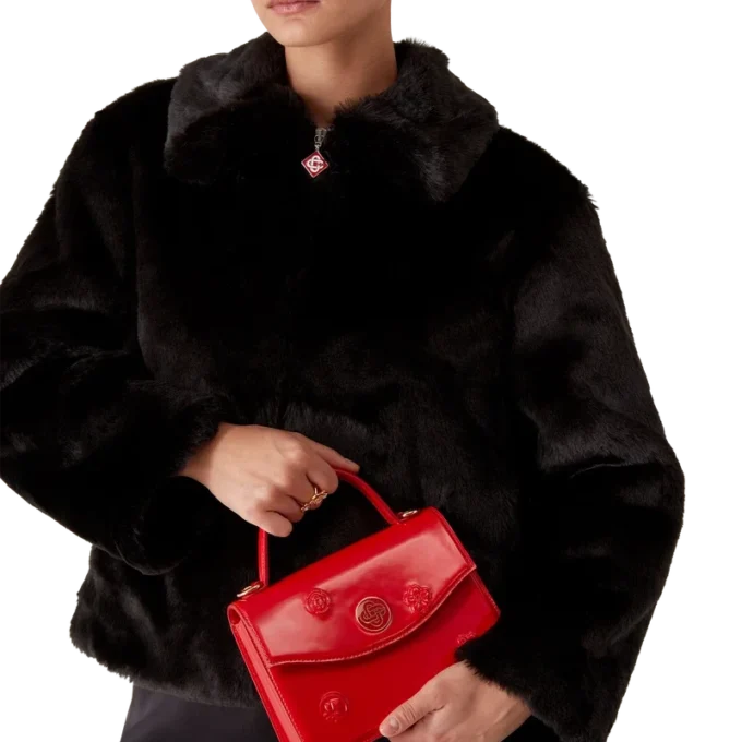 Röd Mini Jeanne-väska med emblem