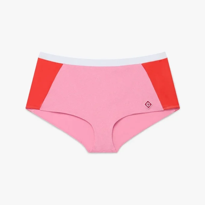 Rosa bikinishorts med monogram