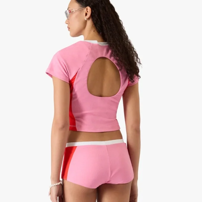 Rosa bikinishorts med monogram