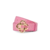 Rosa bälte med präglat CC-logo