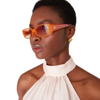 Rosa och orange smala solglasögon