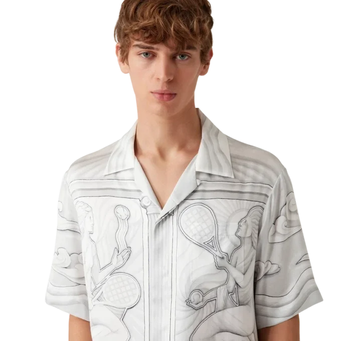 Sacred Stone kortärmad silkesskjorta