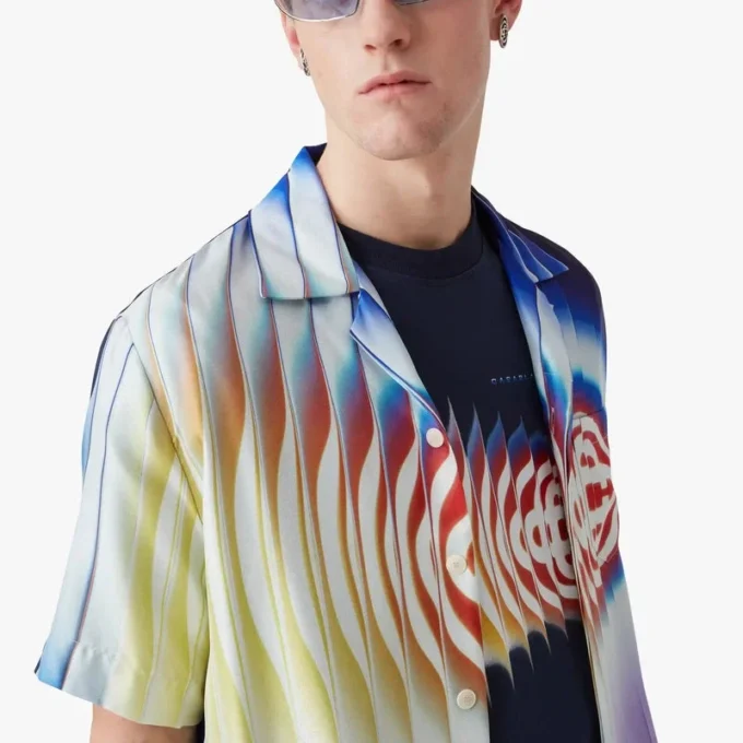 Shockwave kortärmad silkesskjorta