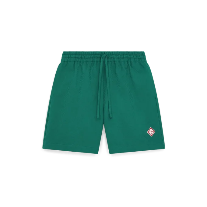 Shorts i bomullsjacquard med monogram