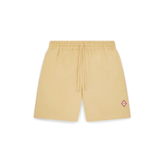Shorts i bomullsjacquard med monogram