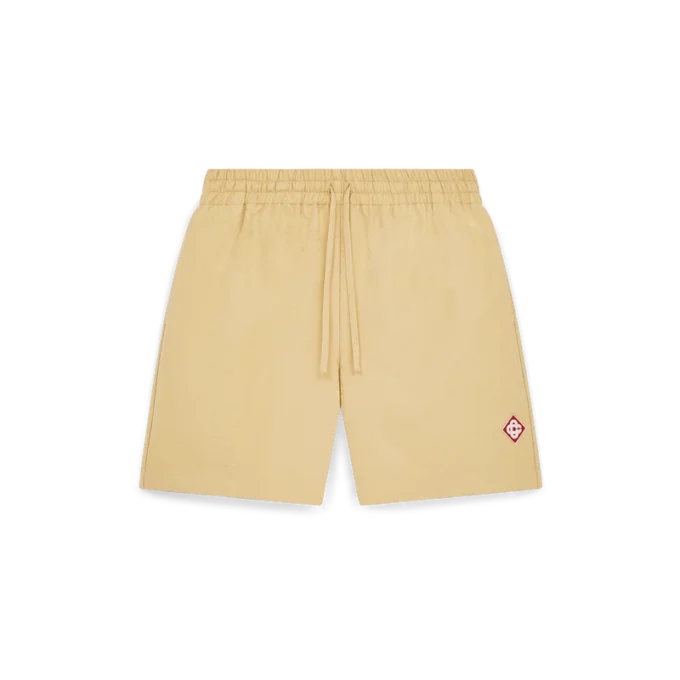 Shorts i bomullsjacquard med monogram
