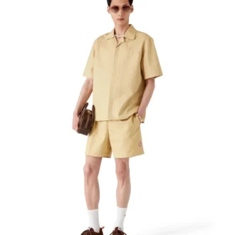 Shorts i bomullsjacquard med monogram