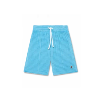 Shorts i randigt velour