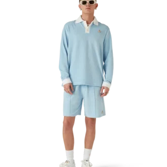 Shorts i randigt velour