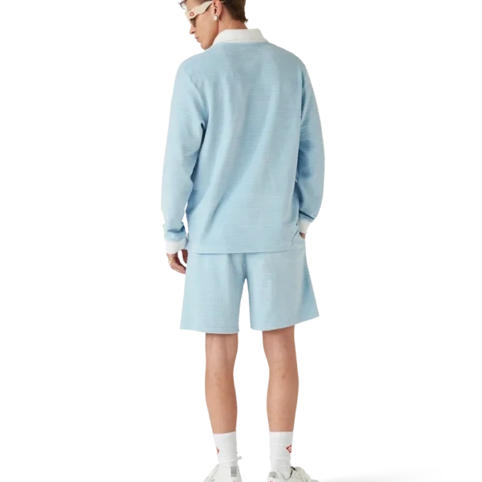 Shorts i randigt velour