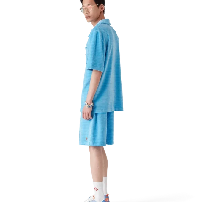 Shorts i randigt velour Shorts i randigt velour