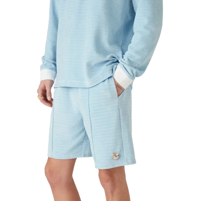 Shorts i randigt velour