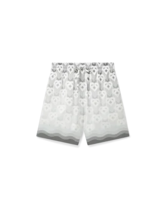 Silk Shorts med hjärtmonogram i gradient