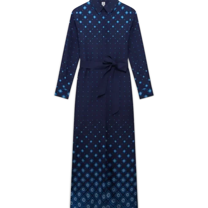 Silkeskjorta med gradient