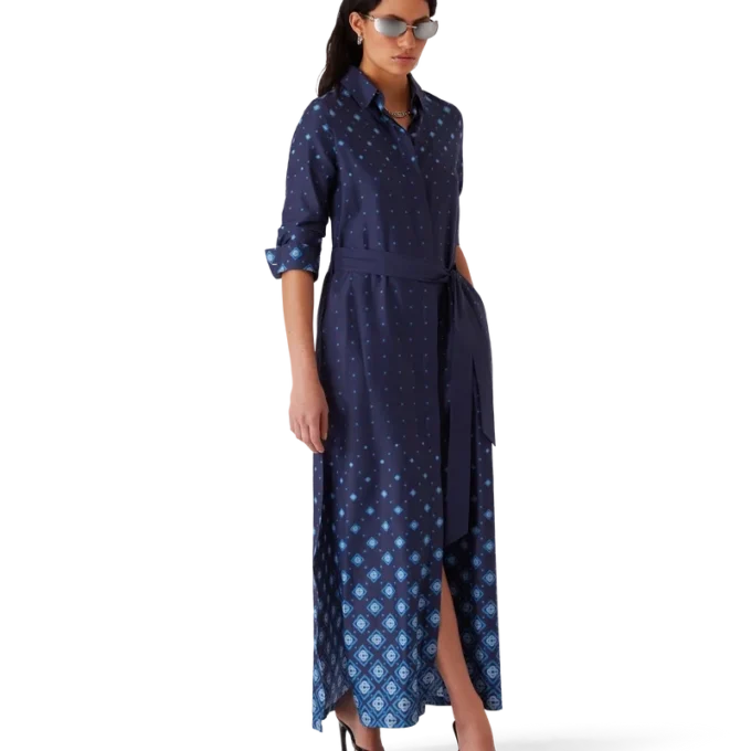 Silkeskjorta med gradient