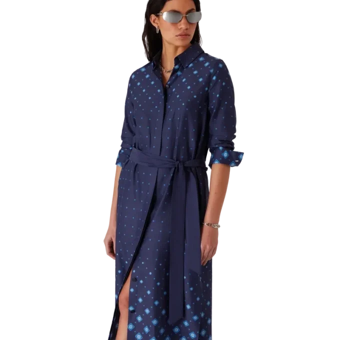 Silkeskjorta med gradient