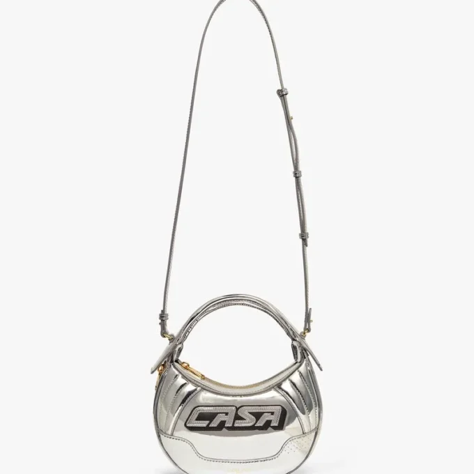 Silver Biker Bag