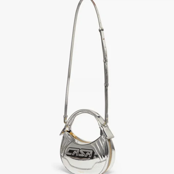 Silver Biker Bag