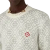 Silver Monogram Mohair Blend Crew Neck Silver Monogram Mohair Blend Crew Neck