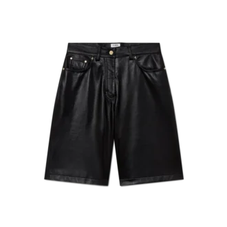 Skater-shorts i läder