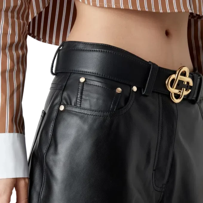 Skater-shorts i läder Skater-shorts i läder