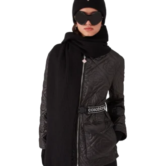 Skidscarf i ribbad ull