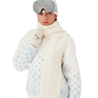 Skidscarf i ribbad ull