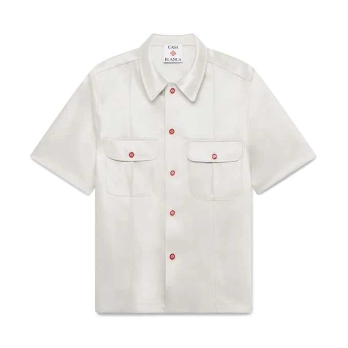 Skjorta i duchesse-satin