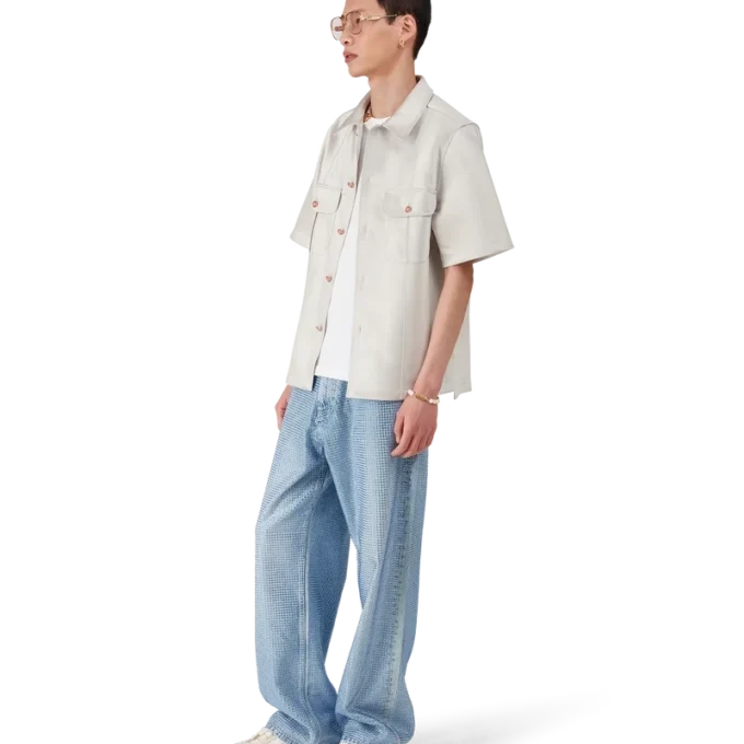 Skjorta i duchesse-satin