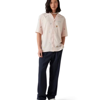 Skjorta med broderat motiv