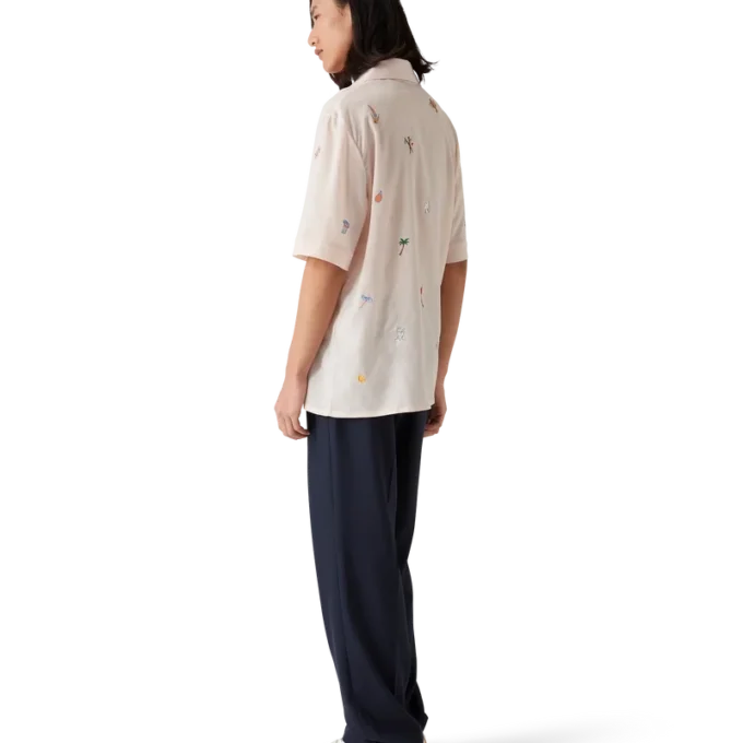 Skjorta med broderat motiv