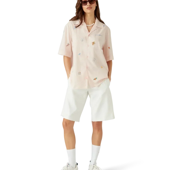 Skjorta med broderat motiv