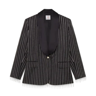 Skräddarsydd jacka med kristallprydnader