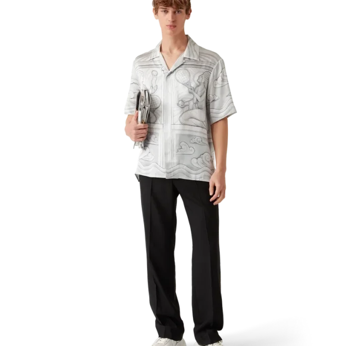 Sacred Stone kortärmad silkesskjorta